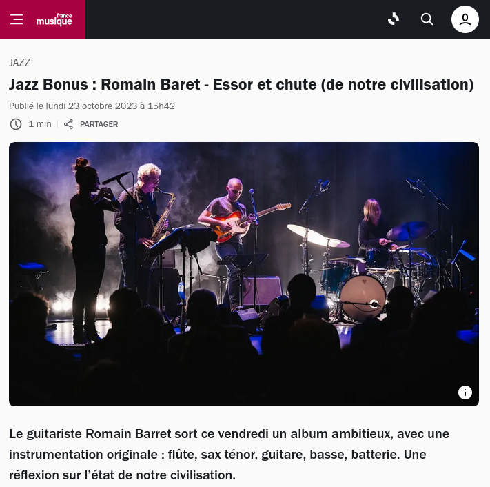 Essor et Chute sur France Musique